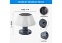 PRIISF LED Solar Tischleuchte Dimmbar IP54 Schwarz/Weiß Bild 1