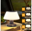 PRIISF LED Solar Tischleuchte Dimmbar IP54 Schwarz/Weiß Bild 2