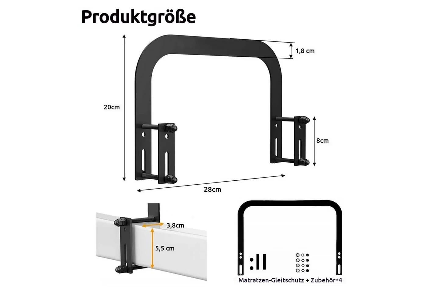PRIISF Matratzenkeil 4 Stück Universal Matratzenhalter