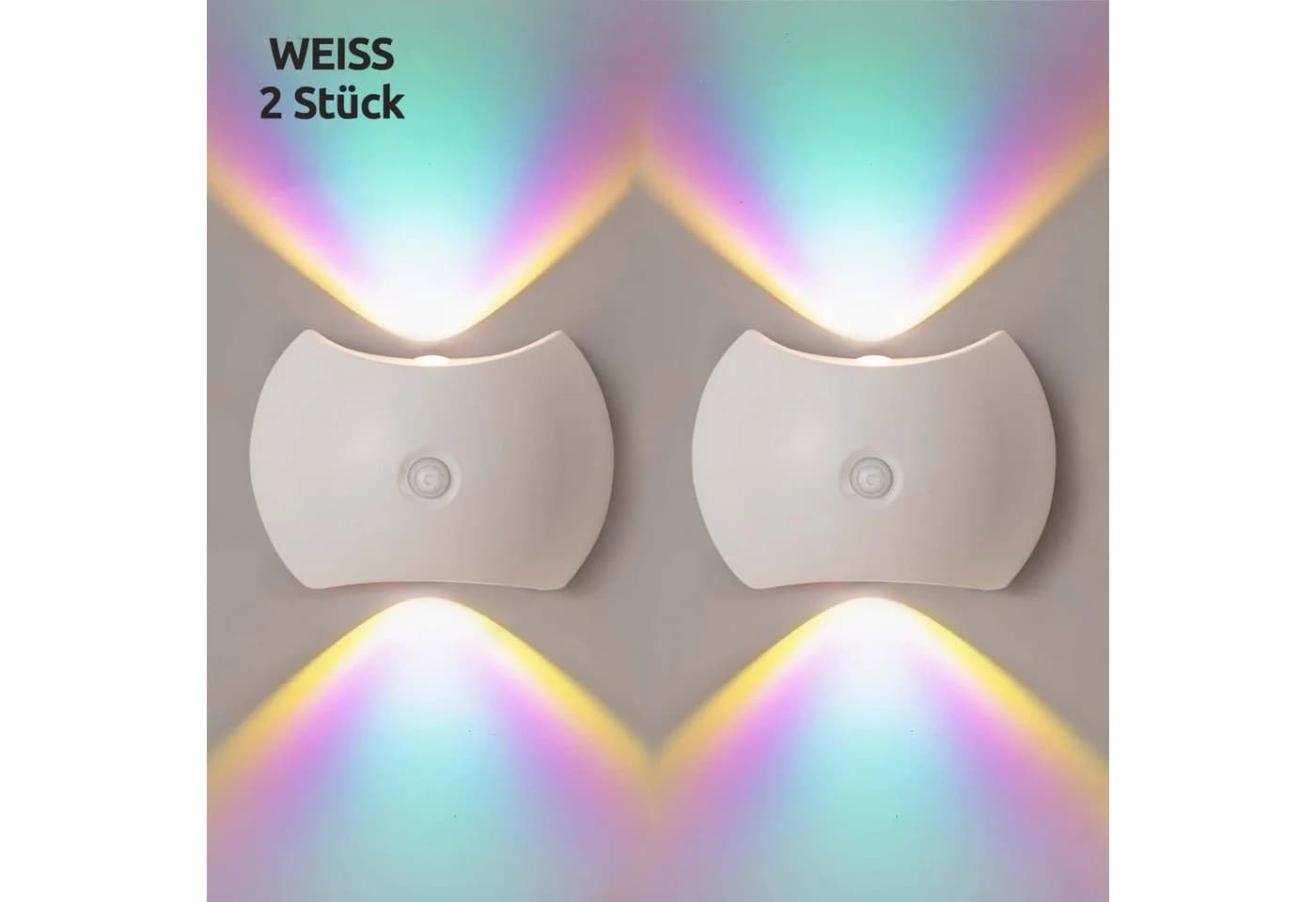 PRIISF Nachtlicht Wandleuchte USB-Aufladbar Bewegungsmelder LED Wandbeleuchtung