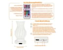 PRIISF LED Nachttischlampe Blumenvase Tischleuchte RGB Nachtlicht Bild 1
