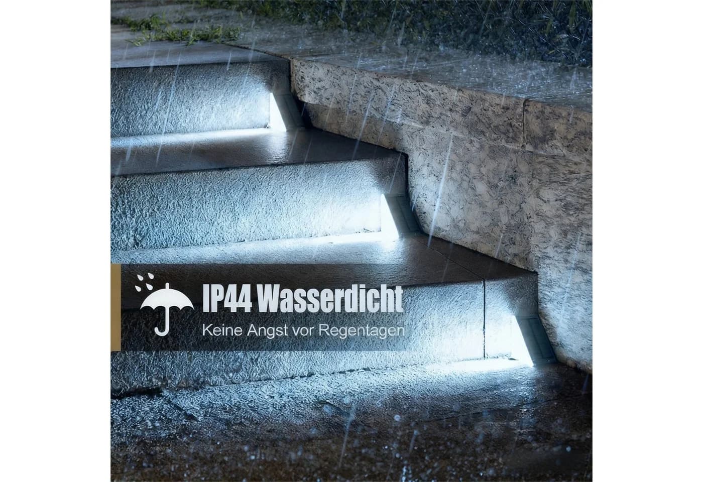 QUBEBU LED Solarleuchte Schwarz 24 LEDs Warmweiß Garten - Bild 3