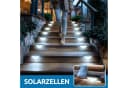 QUBEBU LED Solarleuchte Schwarz 24 LEDs Warmweiß Garten Bild 4
