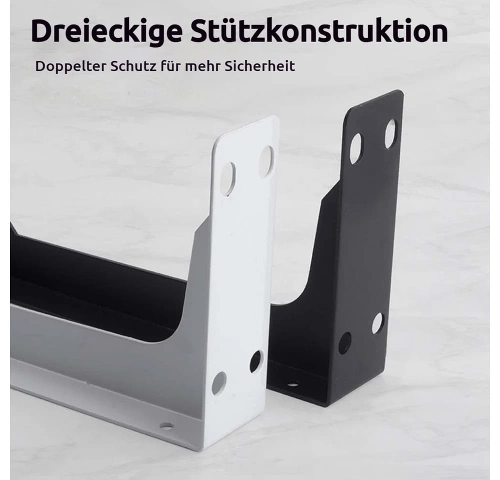 PRIISF Wandgarderobe 2er-Set Schwerlast Kleiderstange mit Haken - Bild 4