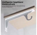 PRIISF Wandgarderobe 2er-Set Schwerlast Kleiderstange mit Haken Bild 5