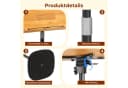 PRIISF Buchstütze 3in1 Höhenverstellbar Holz Schwarz Bild 3