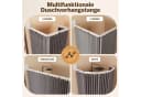 PRIISF Duschvorhangstange Faltbar Weiß Aluminium Saugnapf Bild 1