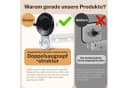 PRIISF Duschvorhangstange Faltbar Weiß Aluminium Saugnapf Bild 4