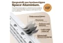PRIISF Duschvorhangstange Faltbar Weiß Aluminium Saugnapf Bild 5