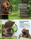 PRIISF Eichhörnchenkobel Futterhaus Holz Wetterfest Bild 5