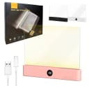 PRIISF LED Leselampe Buchlicht Leselampe, 3 Lichtfarben Dimmbare LED Klemmleuchte, HD-Klar Lampentafel Ultra-Klar Geschmeidige abriebfest Lesehilfe Lampe, Lesezeichen Buchseite Licht mit Timer für Nachtlesung Im Bett Bild 1