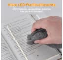 PRIISF LED Leselampe Buchlicht Leselampe, 3 Lichtfarben Dimmbare LED Klemmleuchte, HD-Klar Lampentafel Ultra-Klar Geschmeidige abriebfest Lesehilfe Lampe, Lesezeichen Buchseite Licht mit Timer für Nachtlesung Im Bett Bild 3