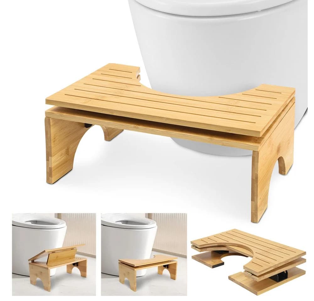 PRIISF Toilettenhocker Bambus Klappbar - Bild 2