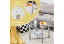 i@home Glastisch Couchtisch zweistufig Silber Metallbeine Bild 5