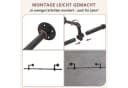 Novzep Industrielle Wand-Kleiderstange Schwarz Metall Rohr Bild 5