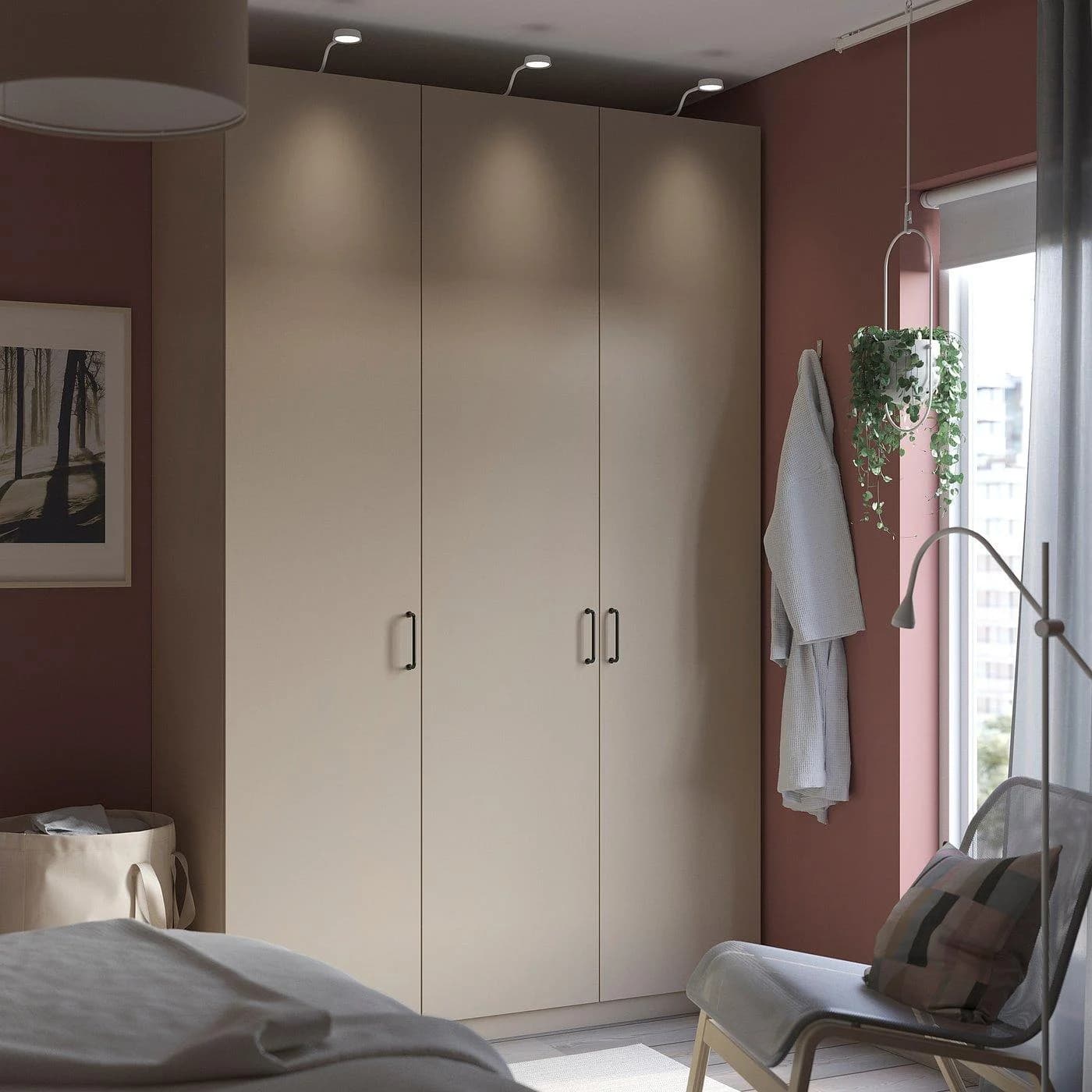 IKEA FORSAND Tür mit Scharnier Graubeige