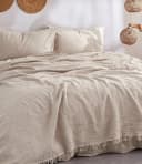 Wohndecke Bio-Musselin Beige Sandiik Bild 1