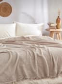 Wohndecke Bio-Musselin Beige Sandiik Bild 4