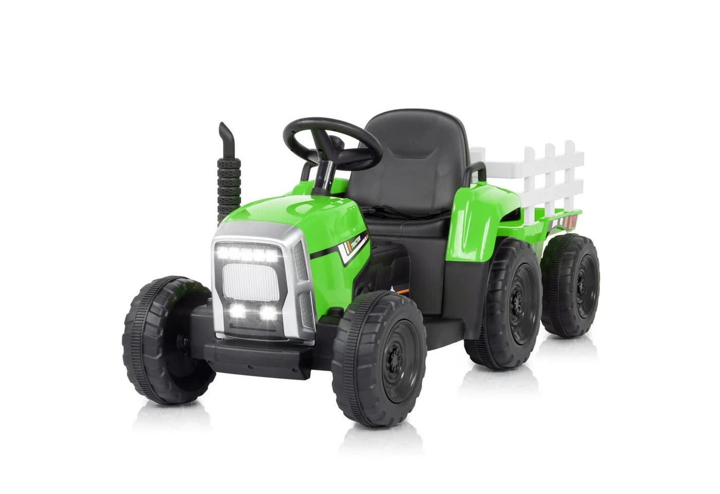 LALAHO Elektro-Kindertraktor mit Anhänger und Fernbedienung 12V