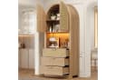 i@home Hochschrank mit LED-Beleuchtung und Rattan-Türen Bild 3