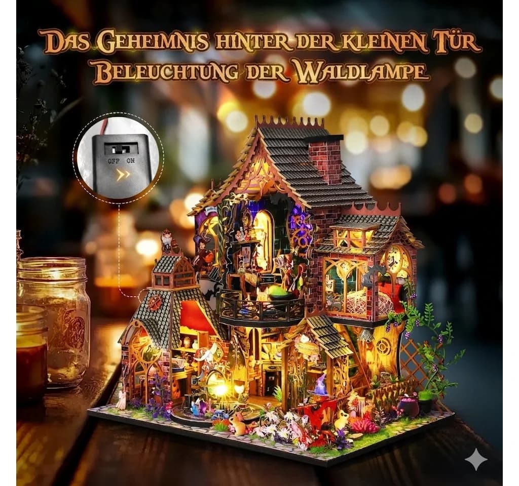 i@home 3D-Puzzle Zauberwald DIY Bücherregal-Set mit LED-Beleuchtung - Bild 5