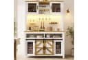 i@home Hochschrank mit Smart-Light & Steckdosen Schwarz/Weiß Bild 1