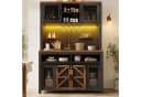 i@home Hochschrank mit Smart-Light, Steckdosen & USB-Anschluss Schwarz/Weiß Bild 1