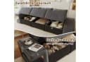 i@home 3-Sitzer Haustierfreundliches Sofa Beige mit Stauraum und Samtbezug Bild 3