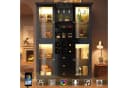 i@home Hochschrank Weinschrank mit App-gesteuerter LED, 3 Schubladen, Schwarz Bild 3