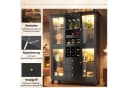 i@home Hochschrank Weinschrank mit App-gesteuerter LED, 3 Schubladen, Schwarz Bild 5