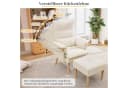 i@home Relaxsessel mit Hocker Beige 5-fach verstellbar Massivholz Bild 1