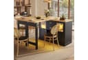 i@home Ausziehbarer Bartisch mit LED, 360° drehbar, Stauraum & Weinregal Bild 2