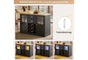 i@home Ausziehbarer Bartisch mit LED, 360° drehbar, Stauraum & Weinregal Bild 4