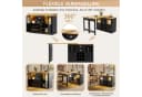 i@home Ausziehbarer Bartisch mit LED, 360° drehbar, Stauraum & Weinregal Bild 5