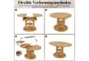 i@home Ausziehbarer Esstisch mit Stauraum Holzoptik/Schwarz Bild 5