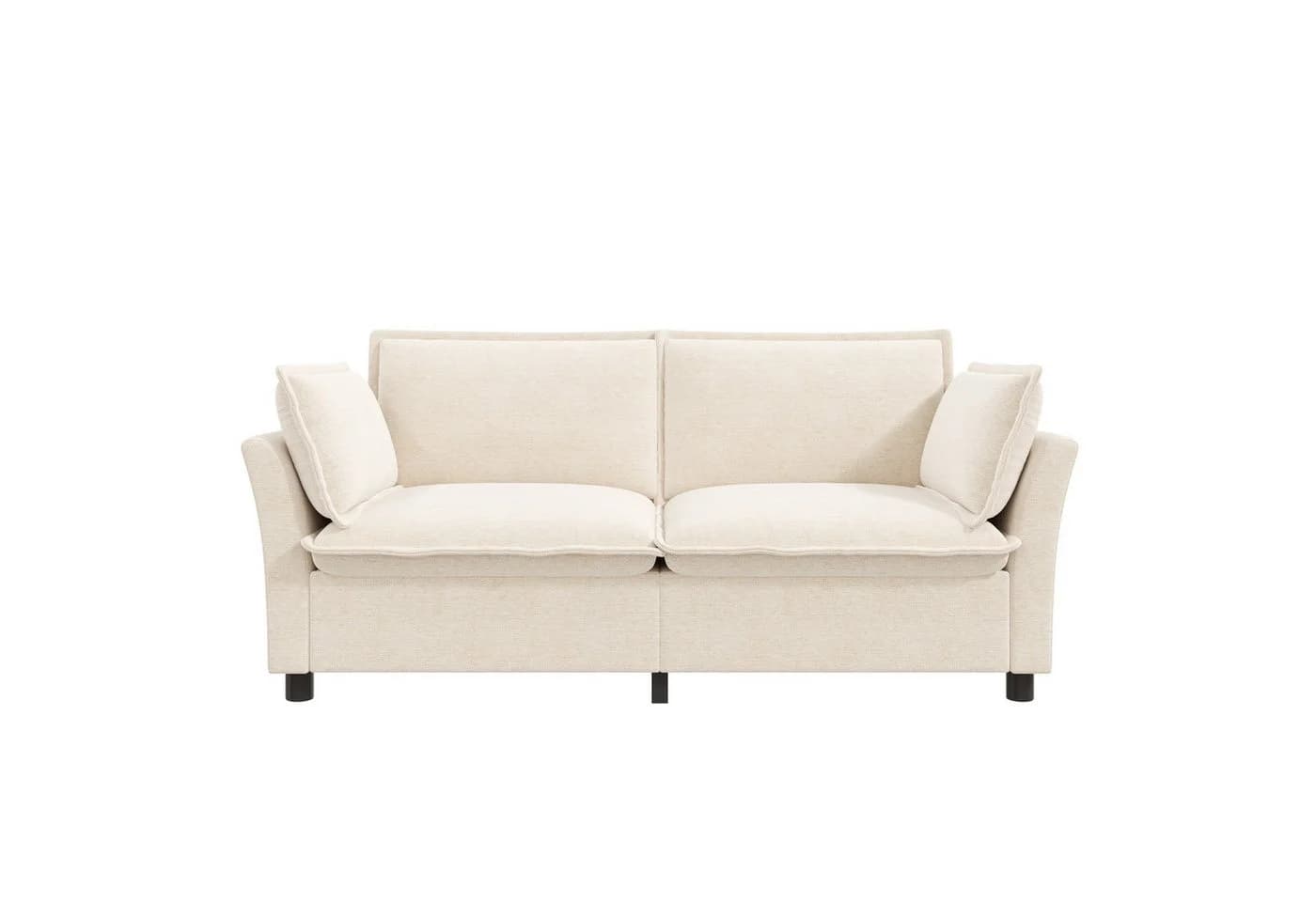 i@home Modulares Sofa-Set 3-Sitzer + 2-Sitzer Chenille Beige Modern - Bild 5