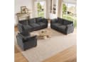i@home Modulares Sofa-Set 3-2-1 Grau Chenille Modern Bild 2