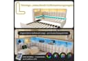 i@home Polsterbett 90x200 mit Ausziehbett, LED & Bluetooth, Leinen Bild 4