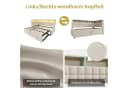 i@home Polsterbett 90x200 mit Ausziehbett, LED & Bluetooth, Leinen Bild 5
