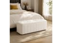 i@home Bettbank mit Stauraum Samt Beige Grau Bild 2