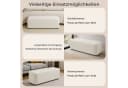 i@home Bettbank mit Stauraum Samt Beige Grau Bild 3