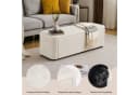 i@home Bettbank mit Stauraum Samt Beige Grau Bild 4