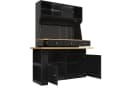 i@home Eckschreibtisch Hochschrank Schwarz mit LED und ausziehbarer Tischplatte Bild 1