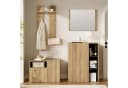 i@home Garderobenschrank 4-in-1 mit Spiegel, Haken & Schuhbank Holzoptik Bild 5