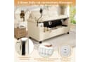 i@home 2-Sitzer Sofa Beige Cordstoff mit USB-Laden & Stauraum Bild 1