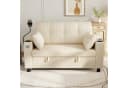 i@home 2-Sitzer Sofa Beige Cordstoff mit USB-Laden & Stauraum Bild 4