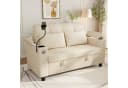 i@home 2-Sitzer Sofa Beige Cordstoff mit USB-Laden & Stauraum Bild 5