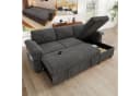 i@home Ecksofa L-förmig mit Schlaffunktion und USB-Anschluss Grau Bild 2
