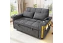 i@home 2-Sitzer Schlafsofa Grau mit LED-Beleuchtung und USB-Anschluss Bild 3
