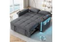 i@home 2-Sitzer Schlafsofa Grau mit LED-Beleuchtung und USB-Anschluss Bild 4